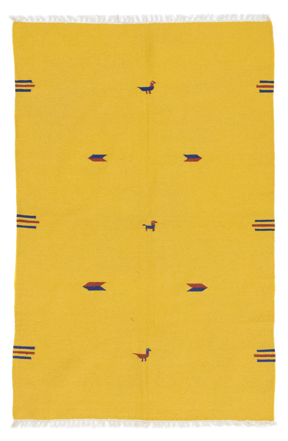 Kelim Teppich - Trendy 200 x 140 cm - gelb