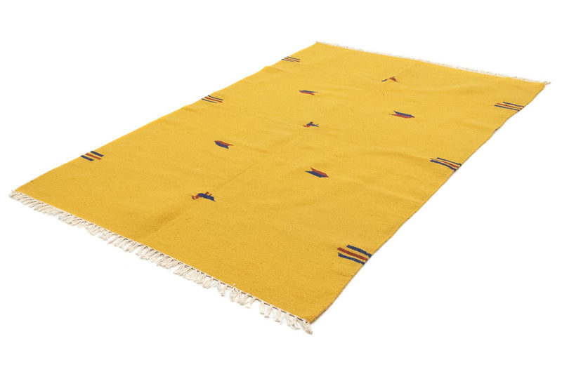 Kelim Teppich - Trendy 200 x 140 cm - gelb