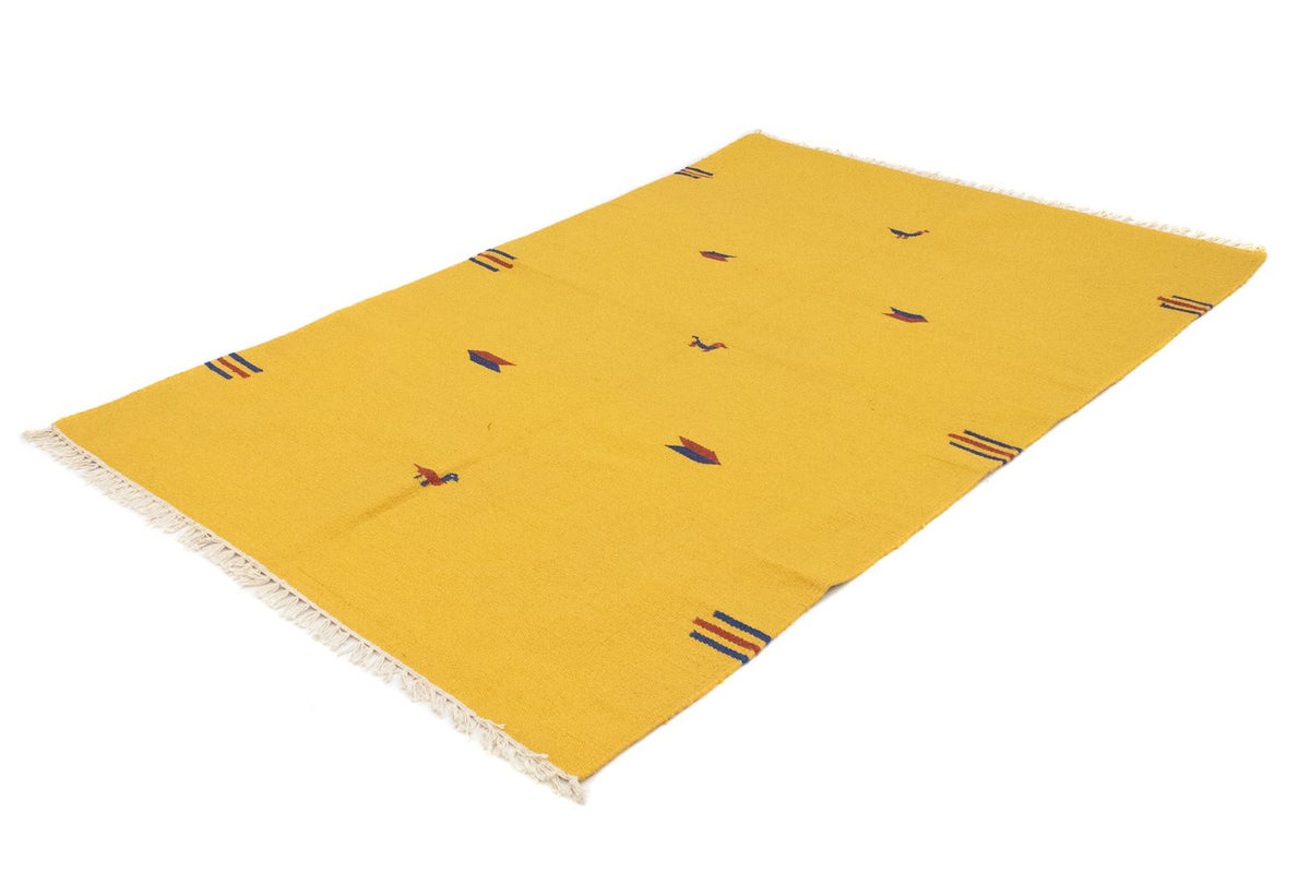 Kelim Teppich - Trendy 200 x 140 cm - gelb