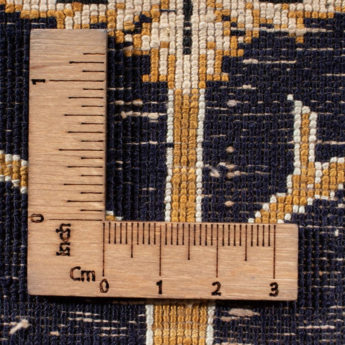 Seidenteppich - Ghom Seide - Premium - 72 x 57 cm - dunkelblau