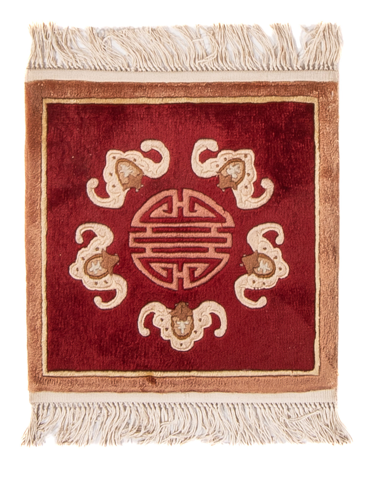 China Teppich quadratisch - 31 x 31 cm - rot