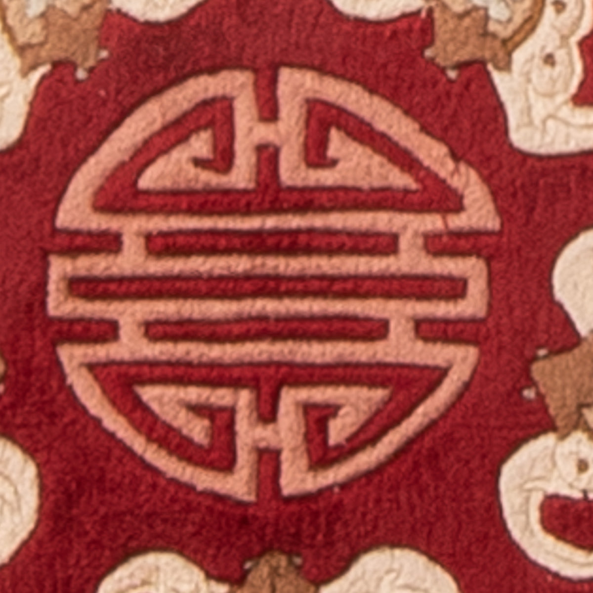China Teppich quadratisch - 31 x 31 cm - rot