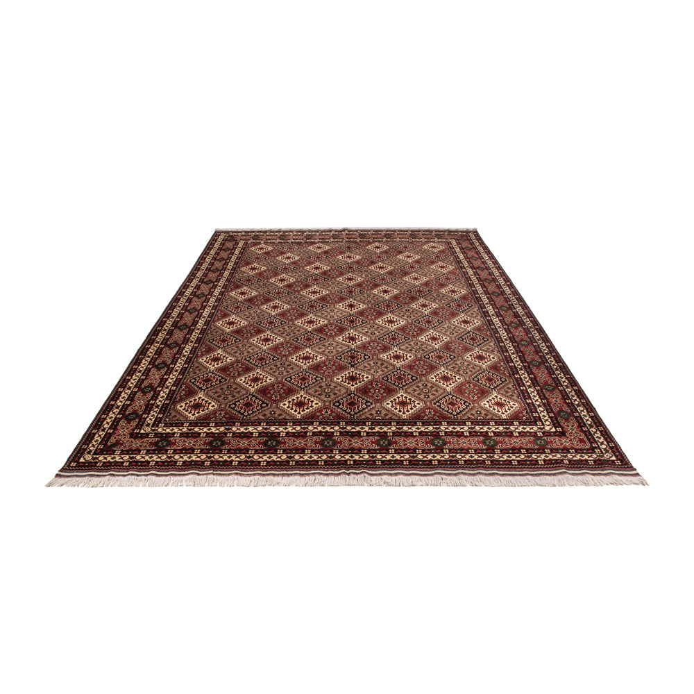 Afghan Teppich - 382 x 290 cm - dunkelbeige