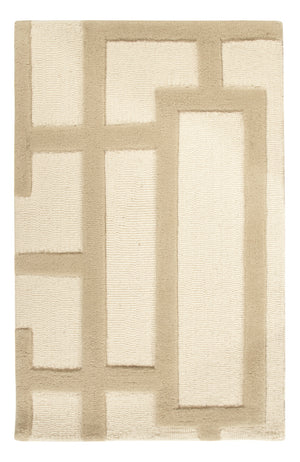 Wollteppich - 90 x 60 cm - beige
