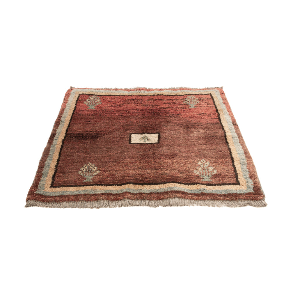 Gabbeh Teppich - Perser quadratisch  - 100 x 93 cm - mehrfarbig