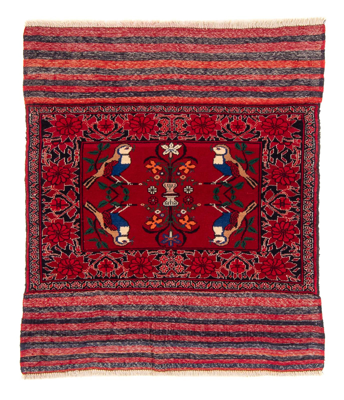 Belutsch Teppich quadratisch - 104 x 91 cm - rot