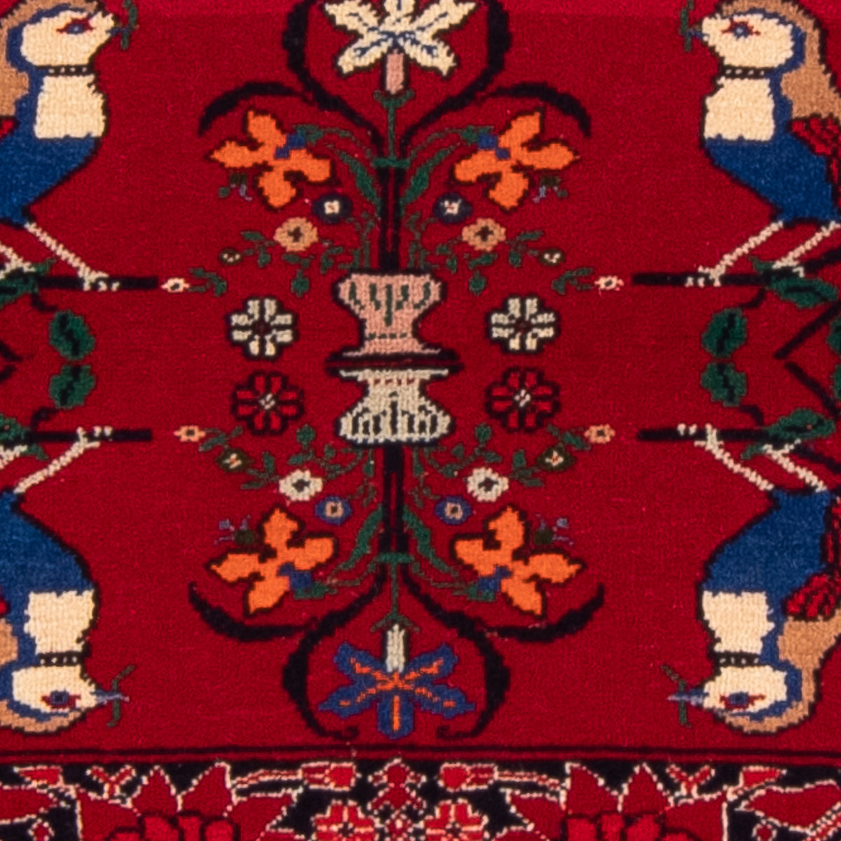 Belutsch Teppich quadratisch - 104 x 91 cm - rot