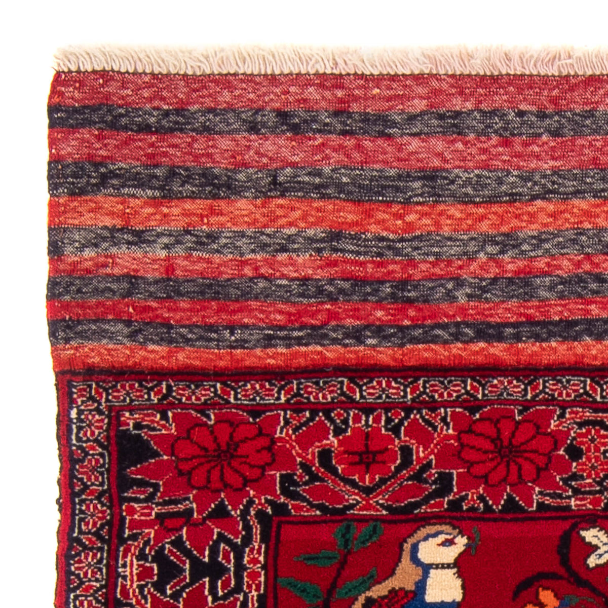 Belutsch Teppich quadratisch - 104 x 91 cm - rot