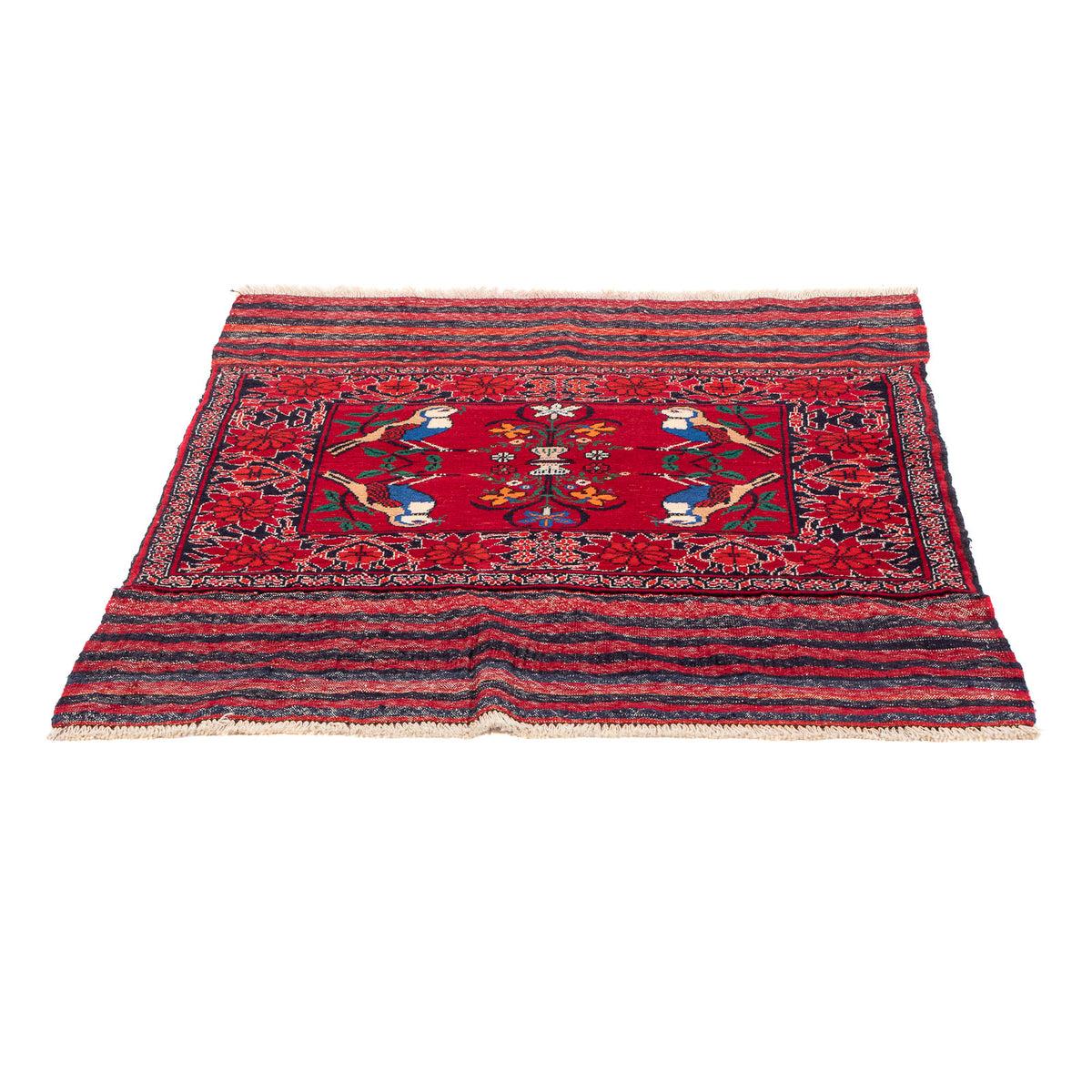 Belutsch Teppich quadratisch - 104 x 91 cm - rot