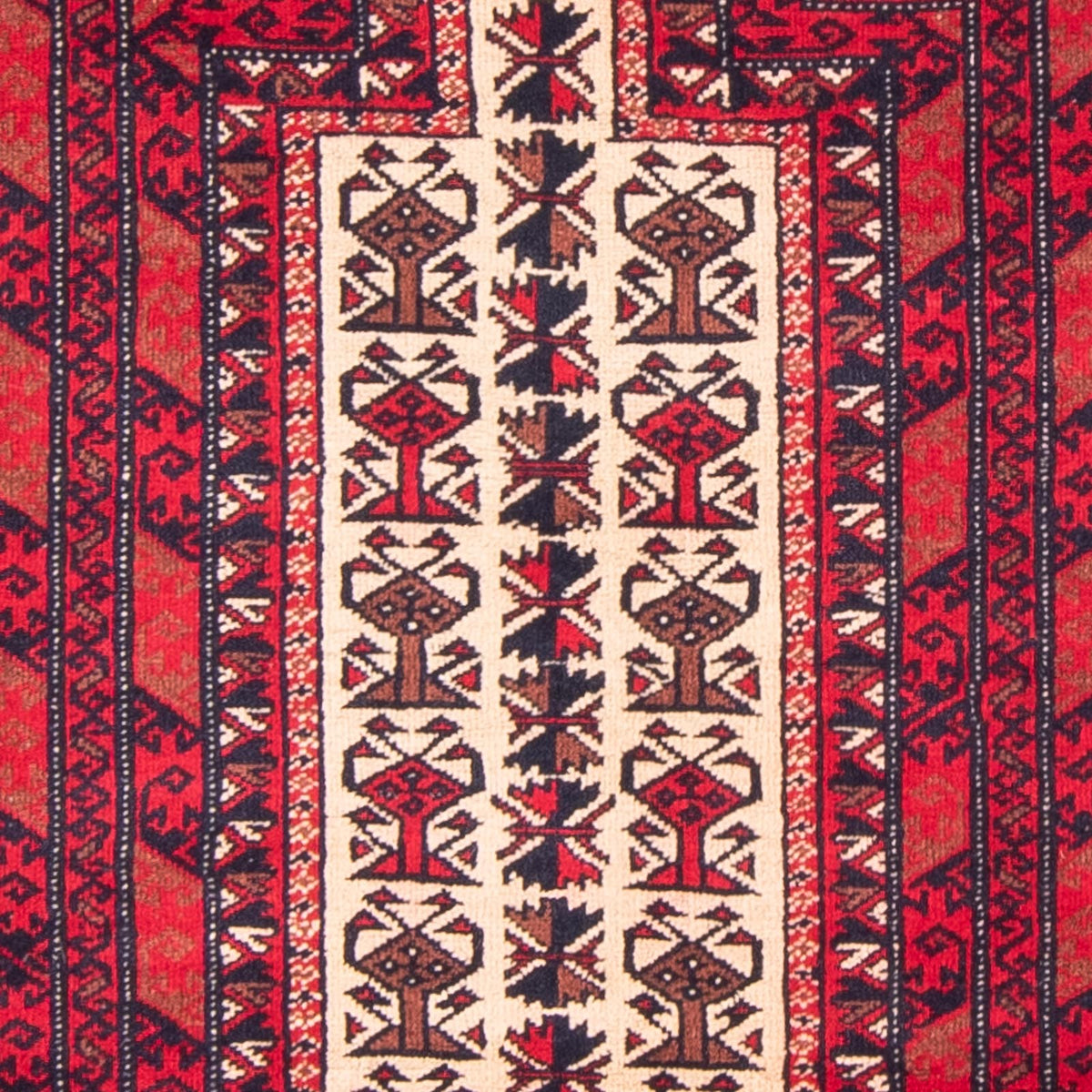 Belutsch Teppich - Gebetsteppich - 135 x 100 cm - beige
