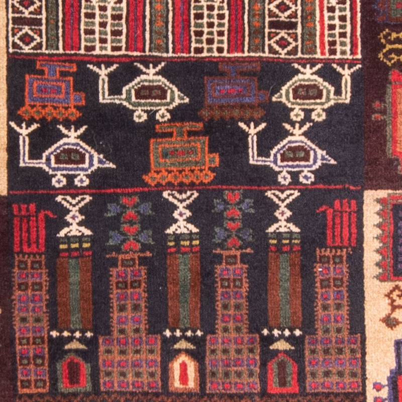 Belutsch Teppich - Gebetsteppich - 120 x 85 cm - dunkelblau