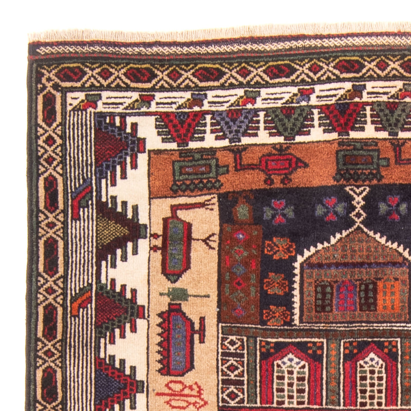 Belutsch Teppich - Gebetsteppich - 120 x 85 cm - dunkelblau