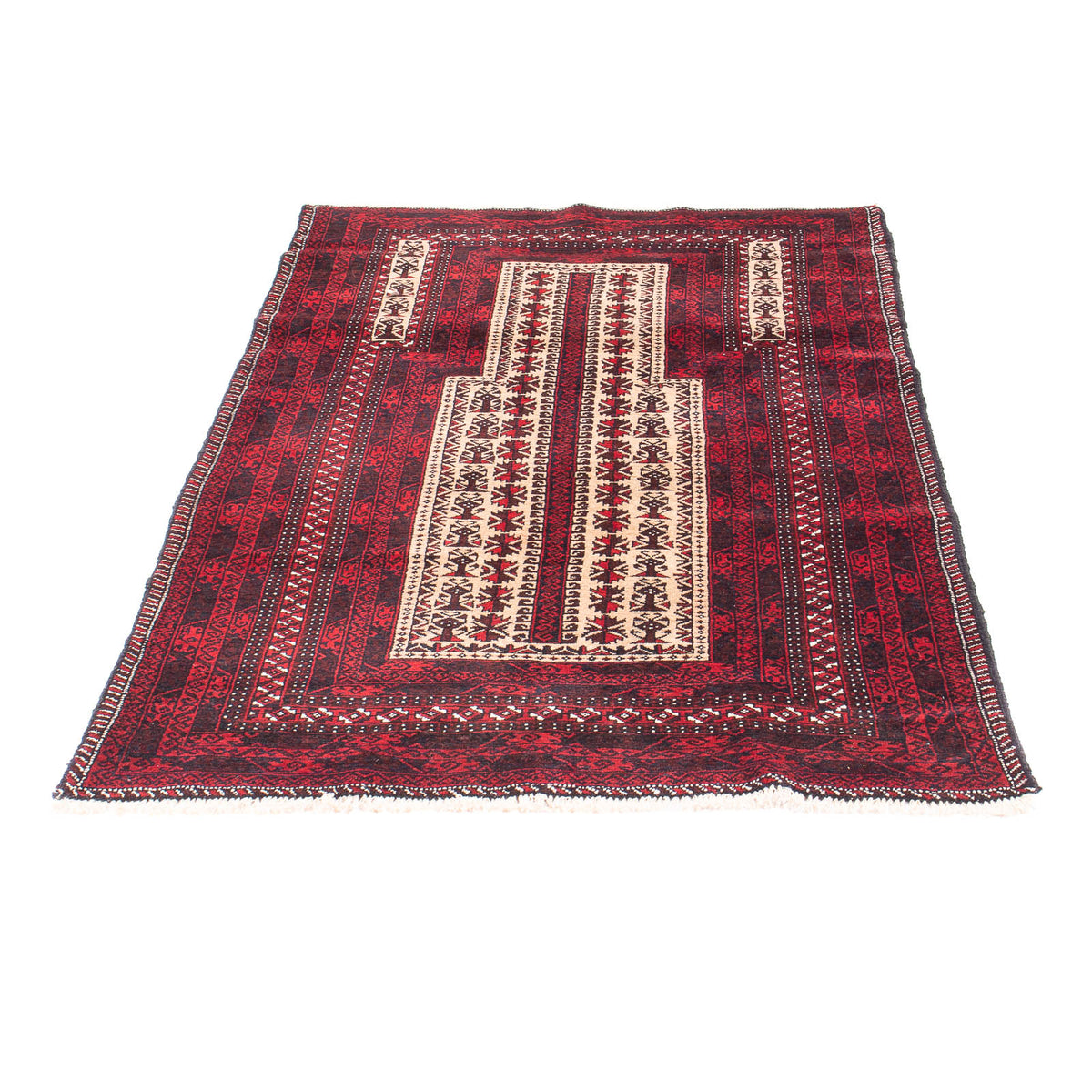 Belutsch Teppich - Gebetsteppich - 154 x 93 cm - beige