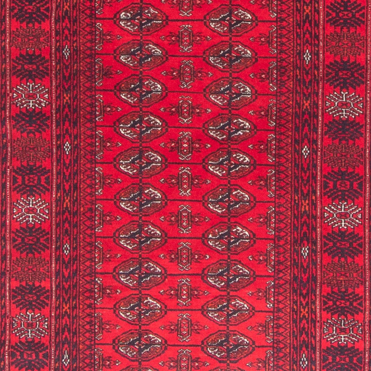 Läufer Afghan - Buchara - 380 x 90 cm - rot