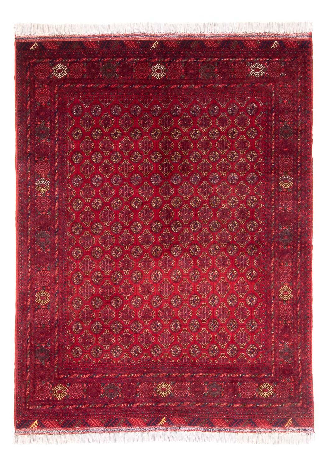 Afghan Teppich - 193 x 148 cm - rot