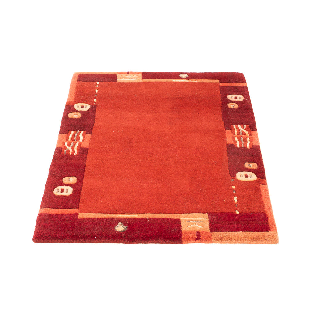 Nepal Teppich - 90 x 60 cm - rot