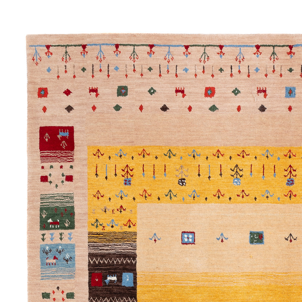 Gabbeh Teppich - Loribaft Softy - 240 x 170 cm - gold