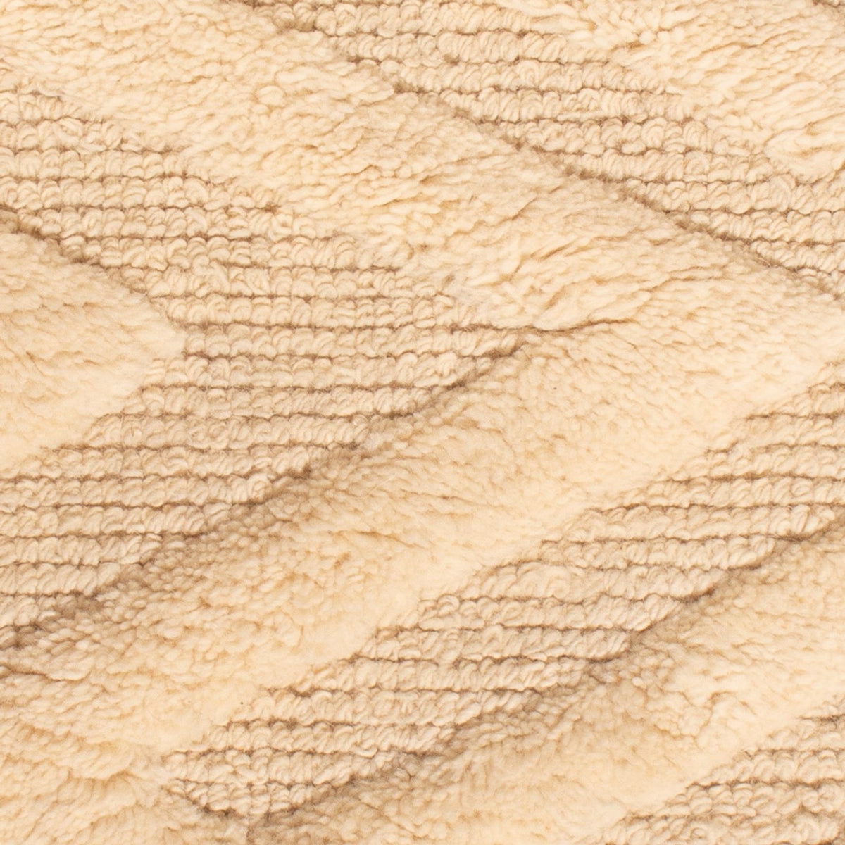 Wollteppich - 90 x 60 cm - hellbeige