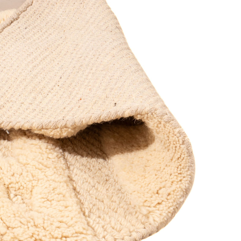 Wollteppich - 90 x 60 cm - hellbeige