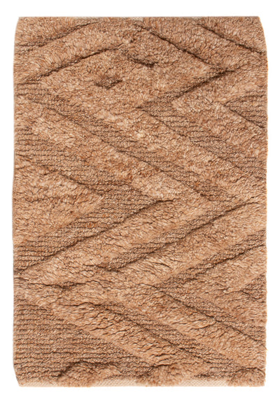 Wollteppich 60x90cm - dunkelbeige