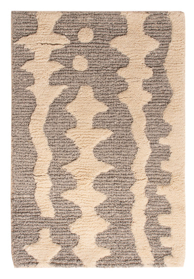 Wollteppich 60x90cm - beige