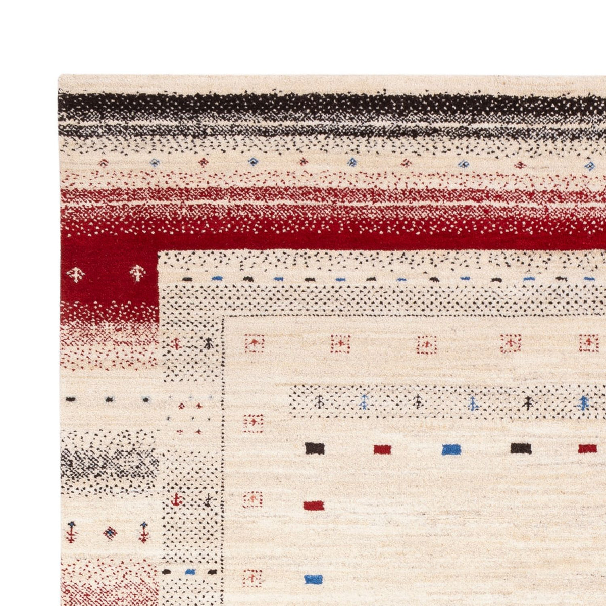 Gabbeh Teppich - Loribaft Indus - 242 x 168 cm - creme