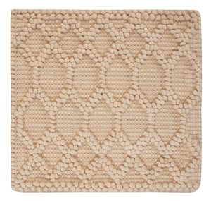 Wollteppich quadratisch  - 48 x 42 cm - beige