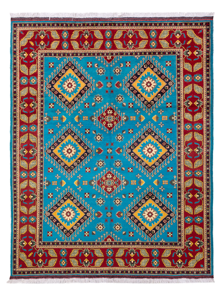 Afghan Teppich - 195 x 150 cm - blau