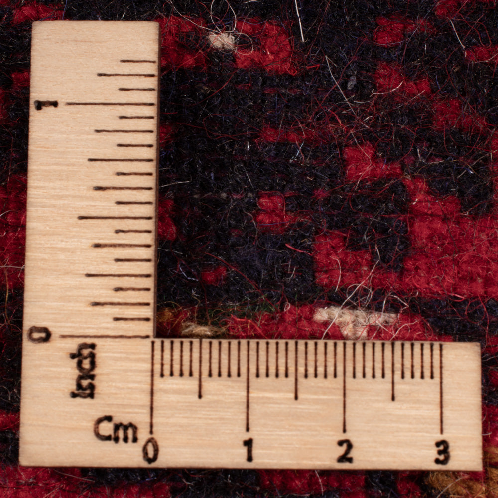 Afghan Teppich - Buchara - 209 x 132 cm - dunkelrot