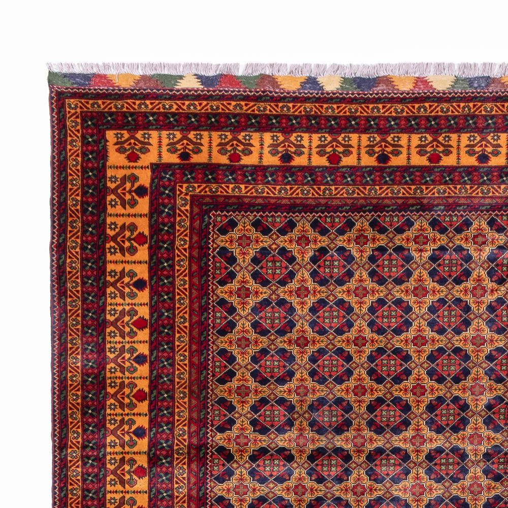 Afghan Teppich - 388 x 286 cm - dunkelbeige