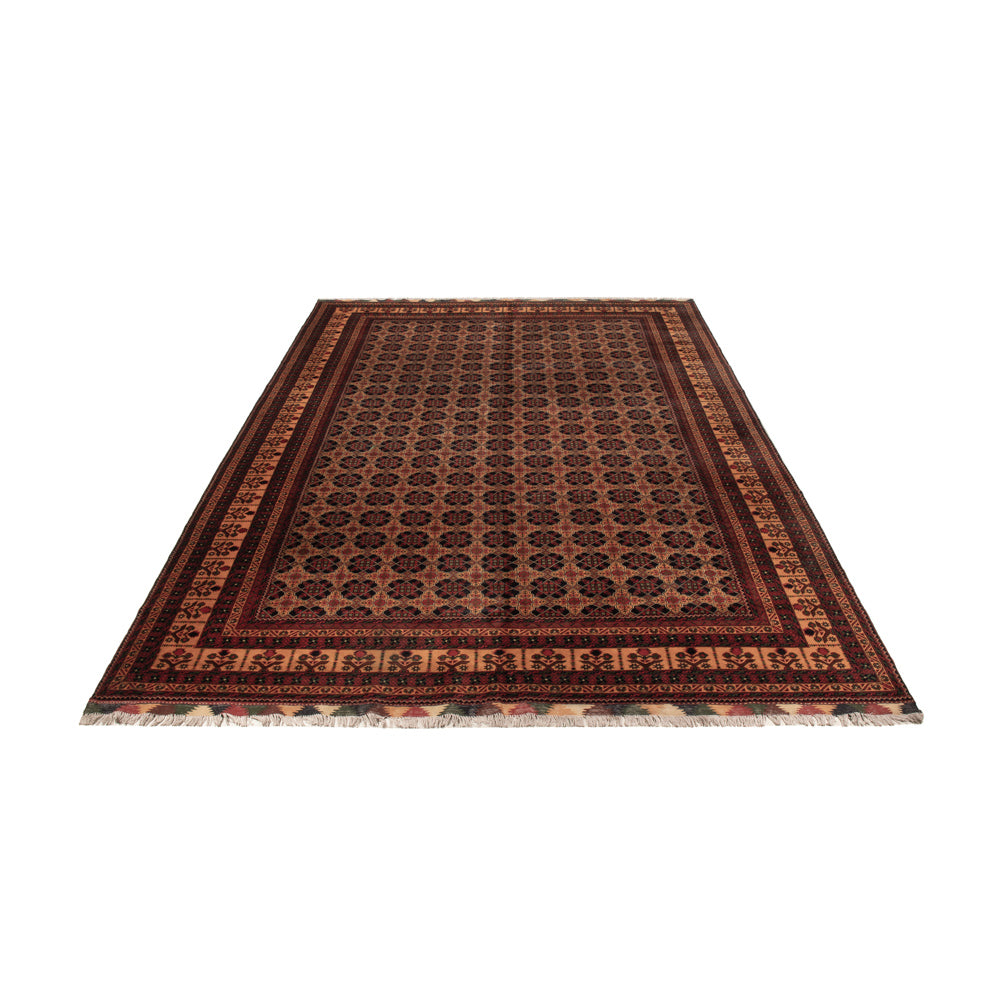 Afghan Teppich - 388 x 286 cm - dunkelbeige