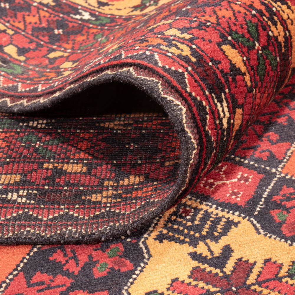 Afghan Teppich - 296 x 197 cm - dunkelbeige