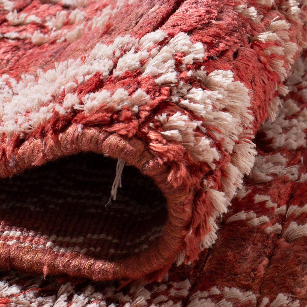 Läufer Viskose - 222 x 70 cm - hellrot