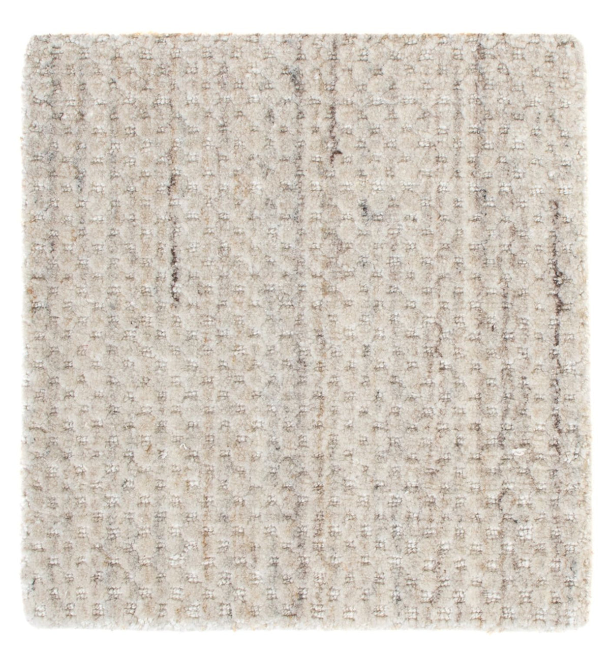 Wollteppich quadratisch  - 31 x 31 cm - hellgrau