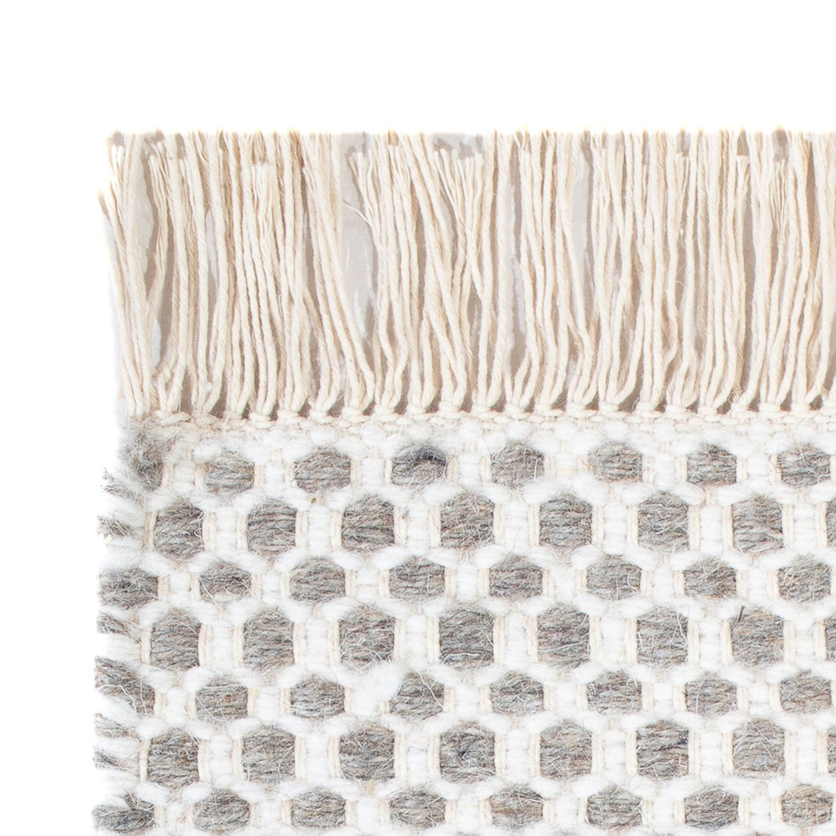 Wollteppich quadratisch - 34 x 30 cm - hellgrau