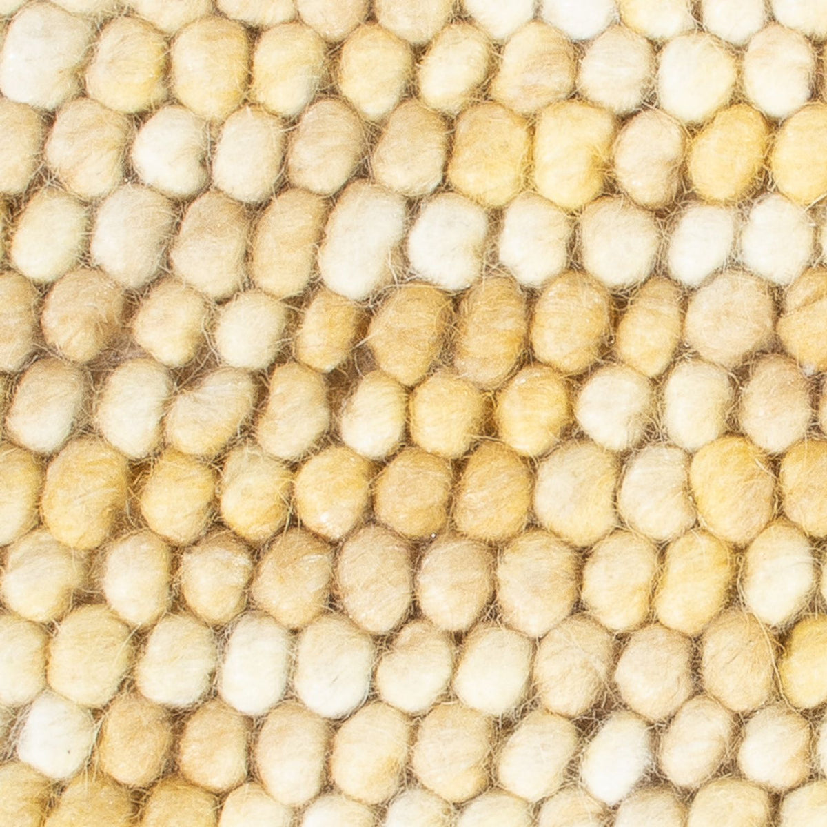 Wollteppich quadratisch - 32 x 32 cm - hellbeige