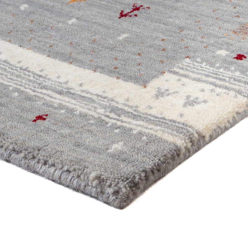 Gabbeh Teppich - Loribaft Softy - 90 x 60 cm - dunkelbeige