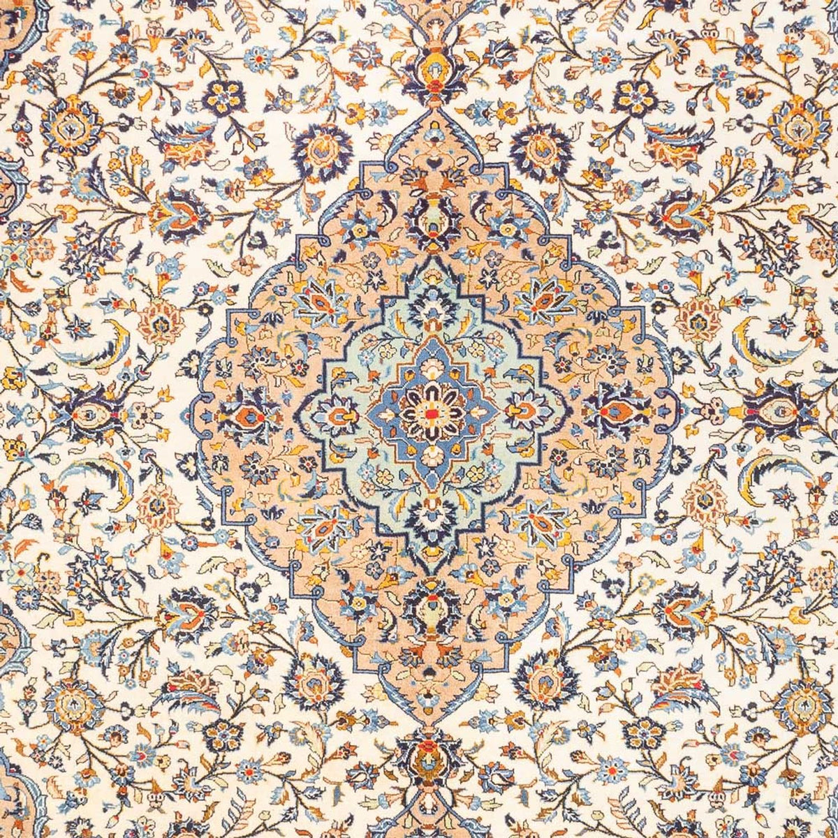 Perserteppich - Keshan - 405 x 302 cm - dunkelbeige