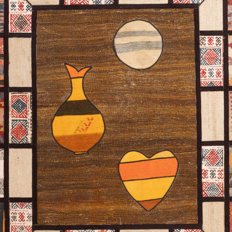 Patchwork Teppich - 200 x 135 cm - mehrfarbig