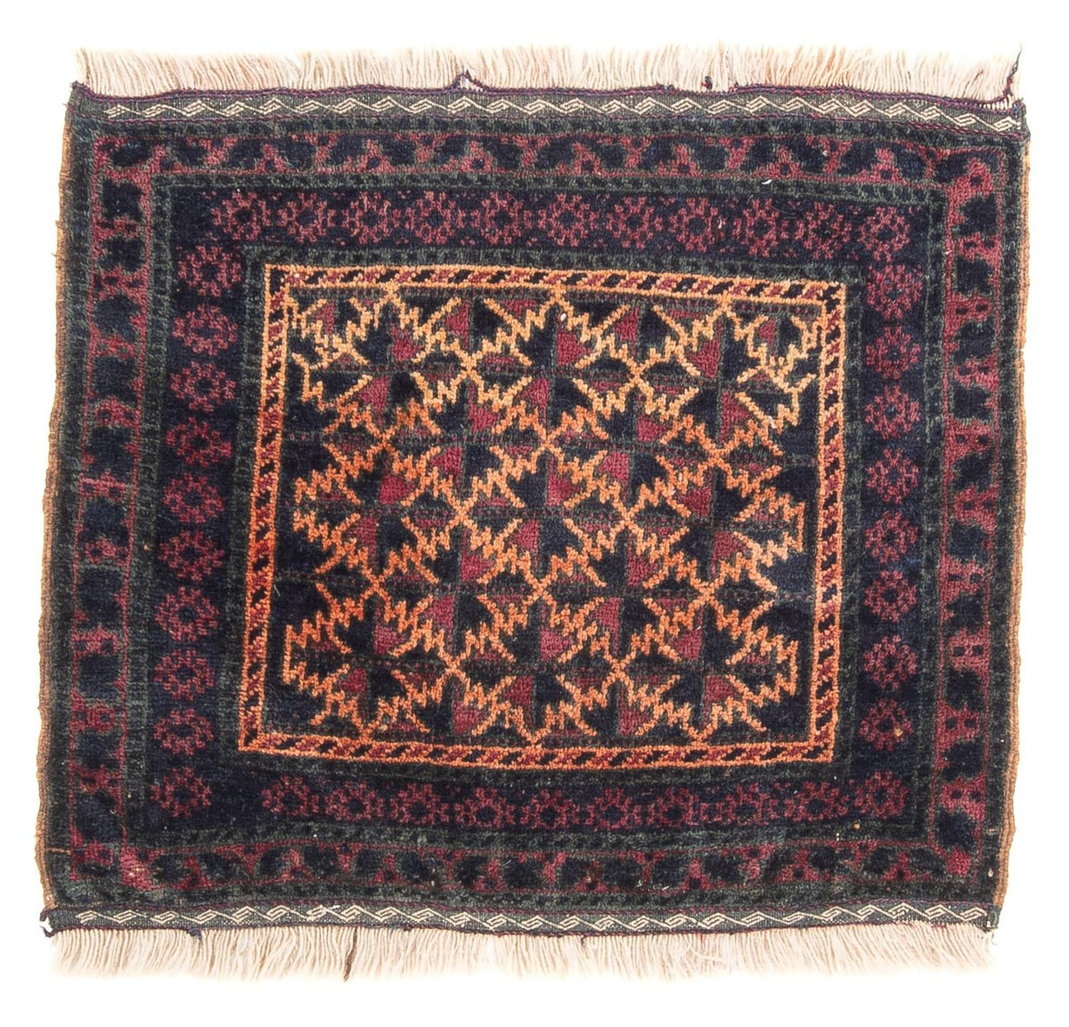 Belutsch Teppich quadratisch - 70 x 60 cm - mehrfarbig