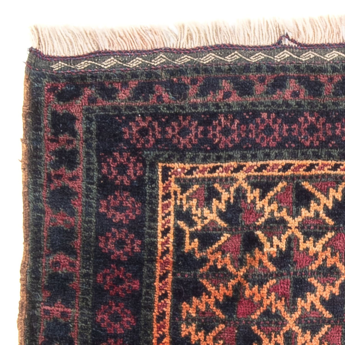 Belutsch Teppich quadratisch - 70 x 60 cm - mehrfarbig