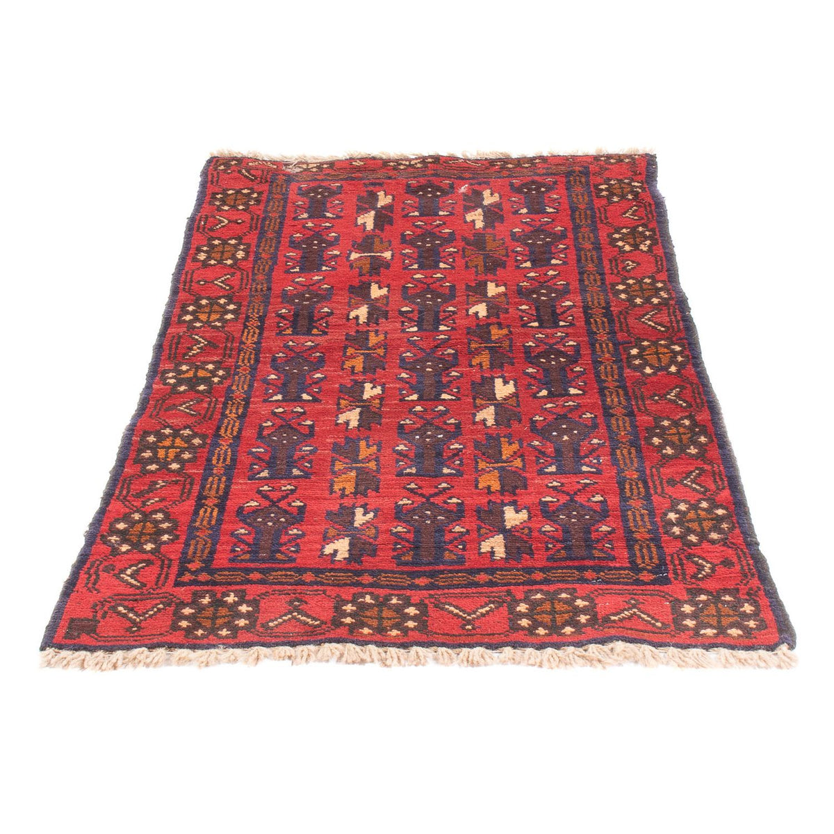 Belutsch Teppich - 130 x 74 cm - rot