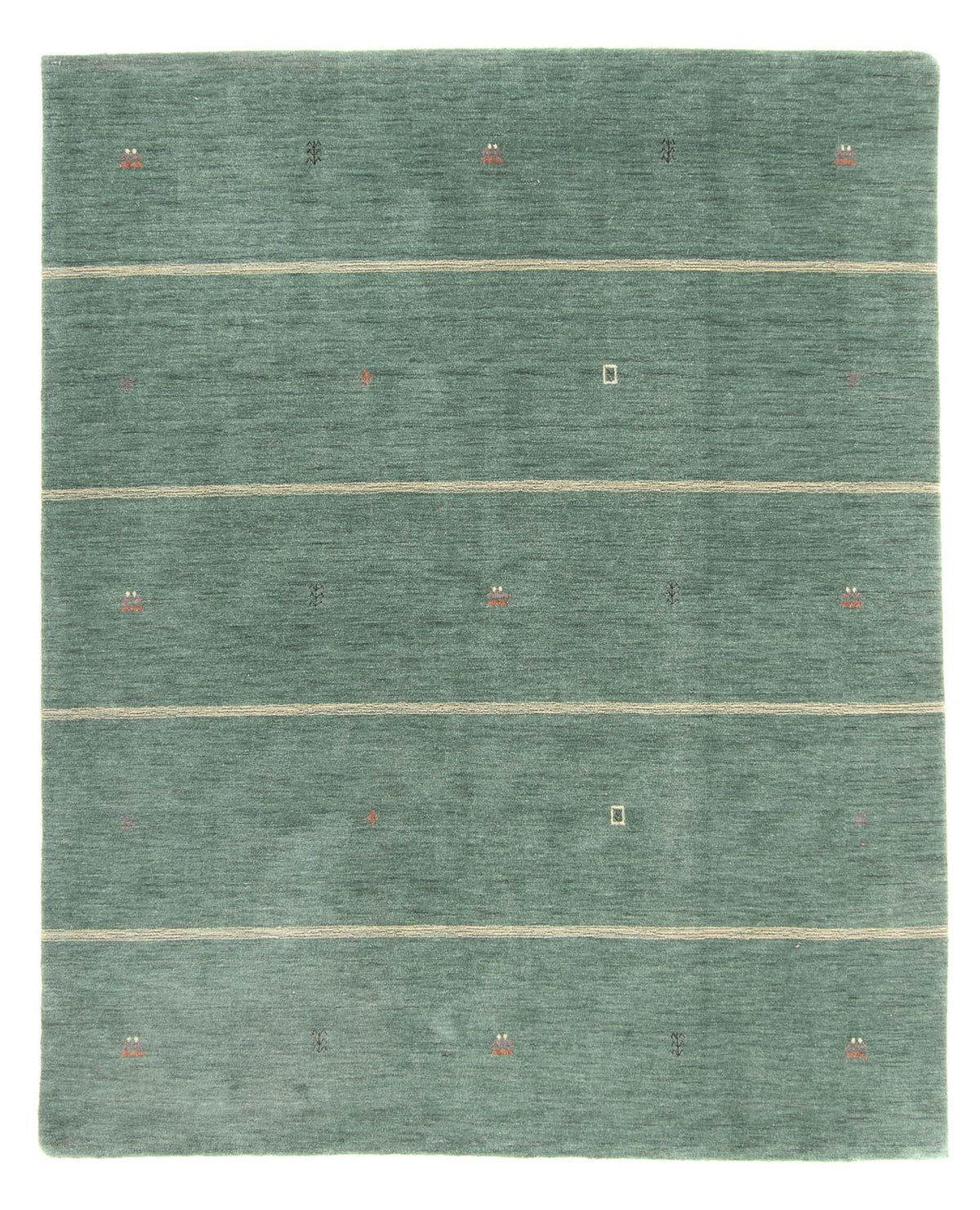 Gabbeh Teppich - Loribaft Softy - 250 x 200 cm - grün