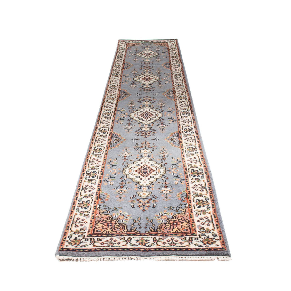 Läufer Orient - Indus - 400 x 80 cm - hellblau