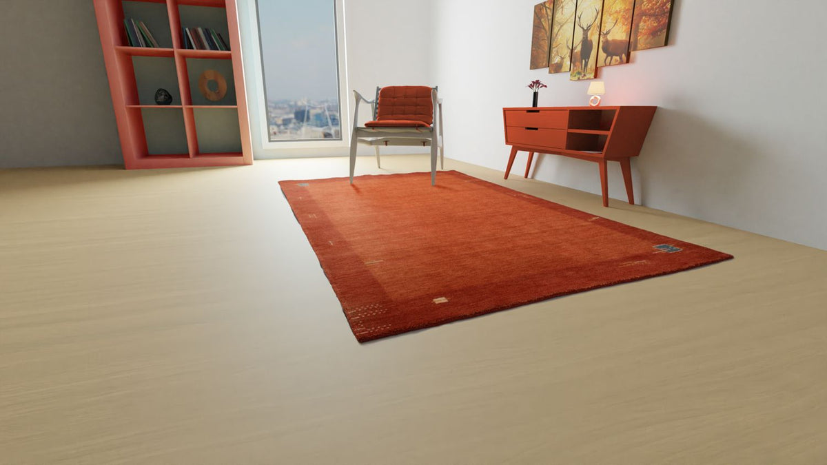 Gabbeh Teppich - Indus 180 x 120 cm - rot