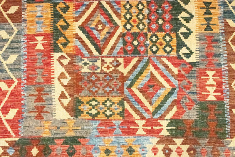 Kelim Teppich - Splash 203 x 154 cm - mehrfarbig