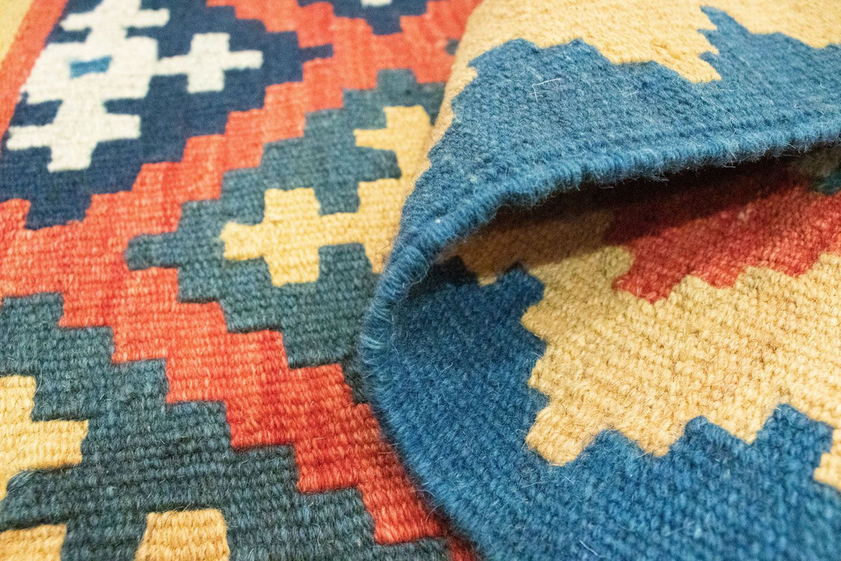 Kelim Teppich - Splash 90 x 64 cm - mehrfarbig