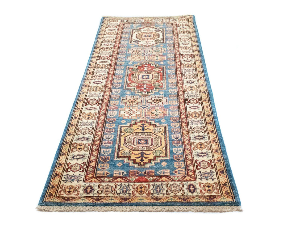 Ziegler Teppich - Kazak 212 x 79 cm - hellblau