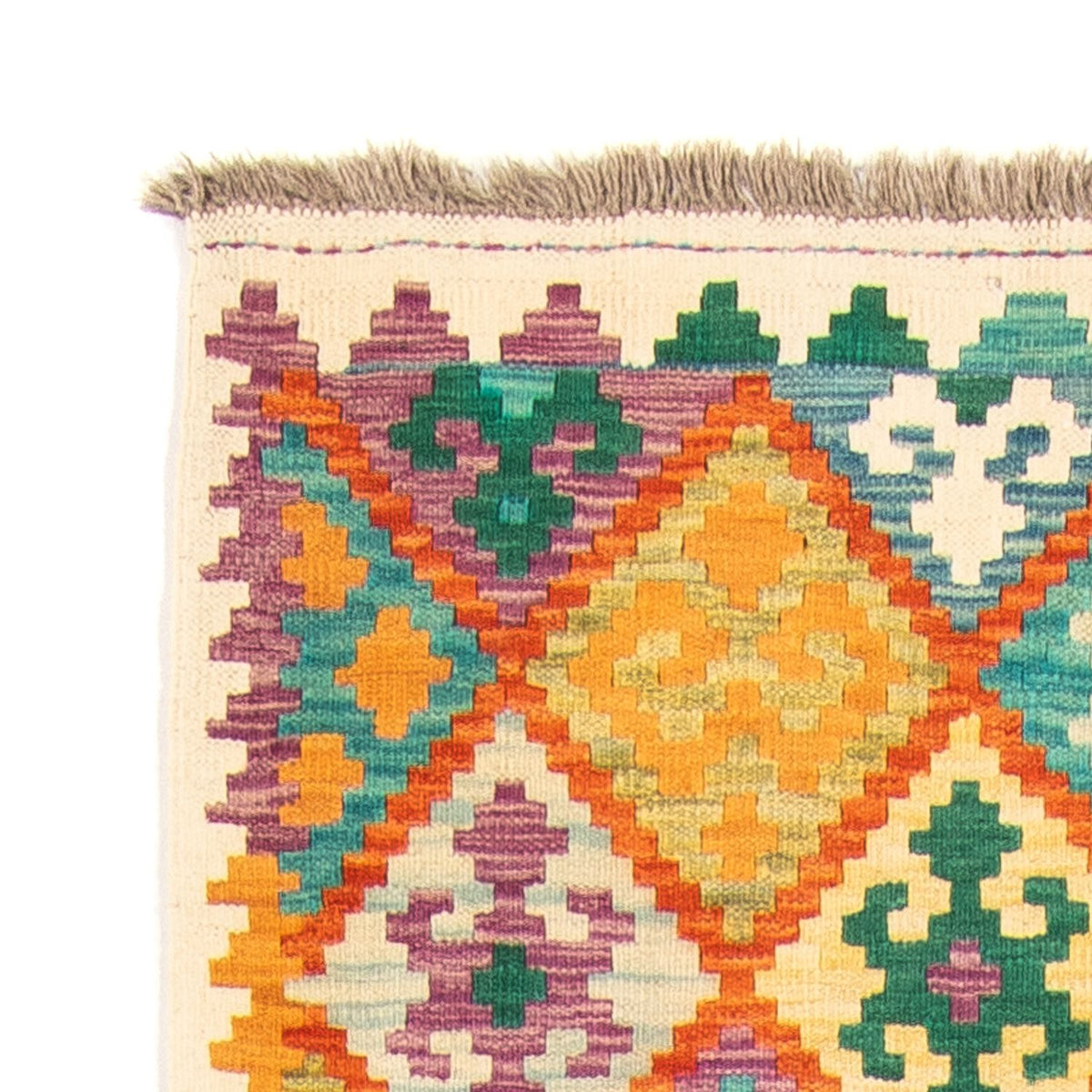 Läufer Kelim - Splash - 297 x 86 cm - mehrfarbig