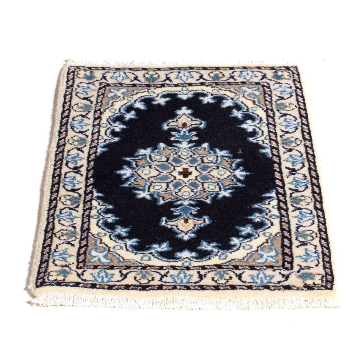 Perserteppich - Nain - 60 x 40 cm - dunkelblau